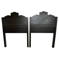 Pair of Venetian Style Painted Twin Headboards