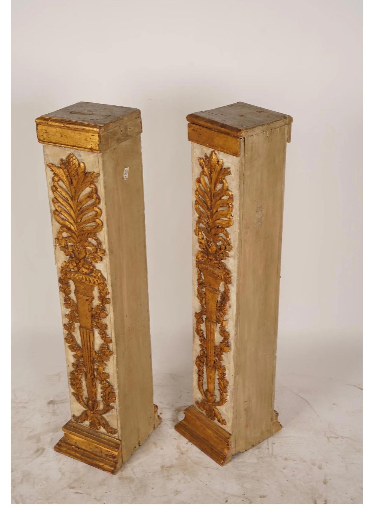Pair of Venetian Styled Neoclassical Pedestals 4