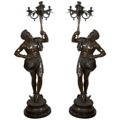 Pair of Venetian Torchières, Bronze, 19th-20th Century