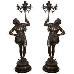 Pair of Venetian Torchières, Bronze, 19th-20th Century