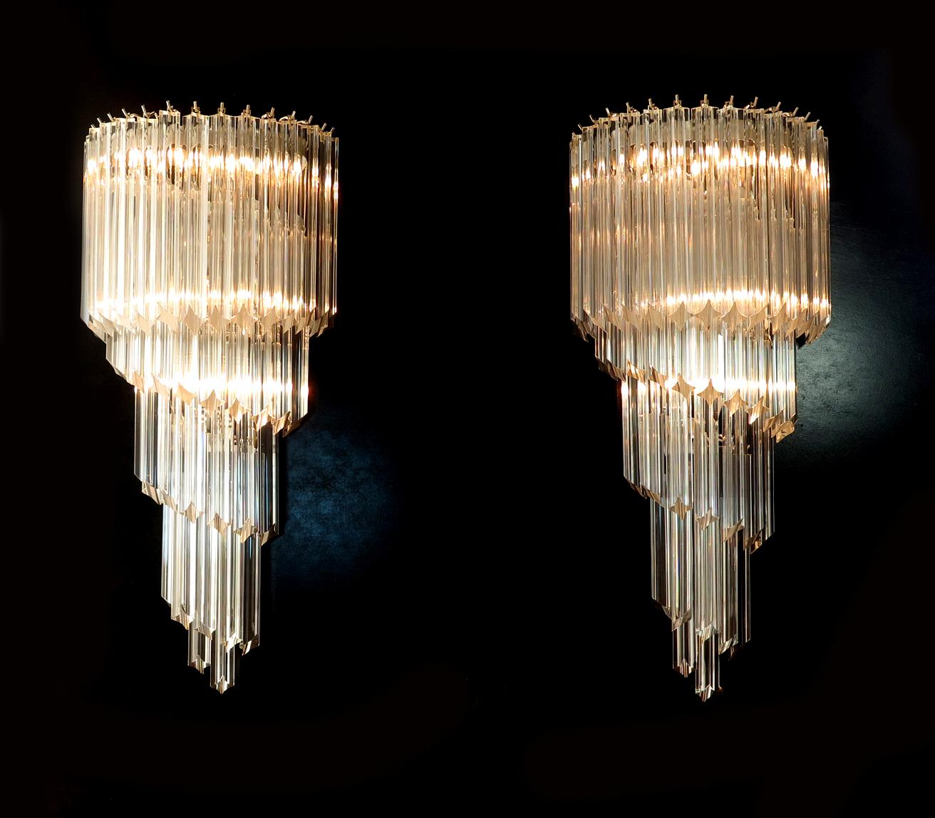 Pair of Venetian Wall Sconces, Murano, 1980s 1