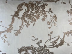 Pair of Venezianina Patterned Gold & Cream Fortuny Pillows