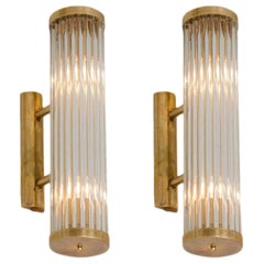 Pair of brass Italian Arm Wall Lights