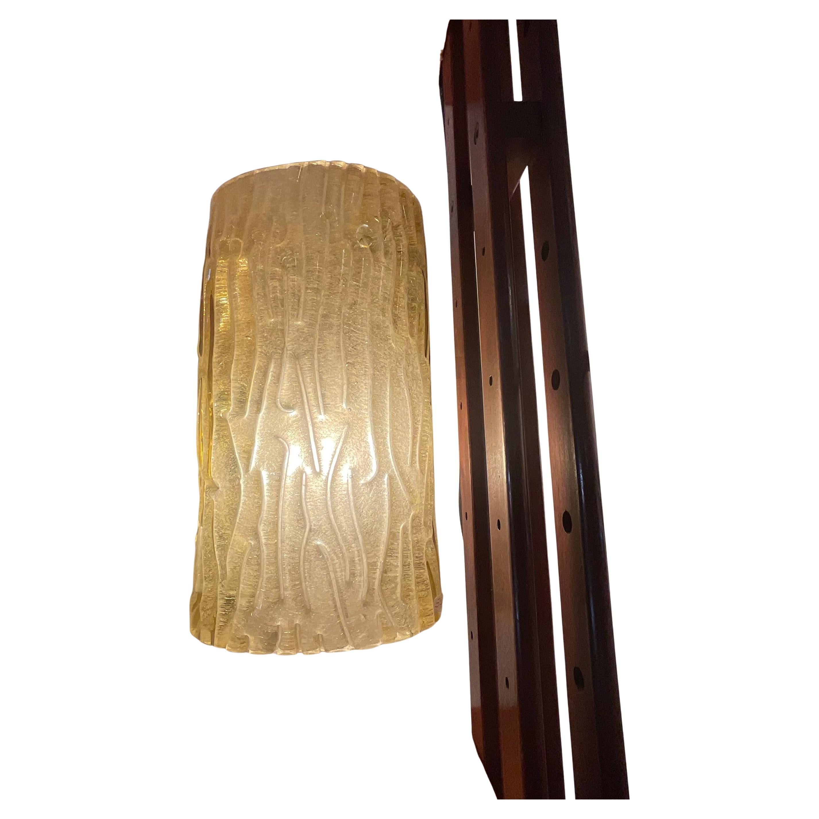 Pair of appliques Murano glass with gold leaf, 1950. Murano glass.