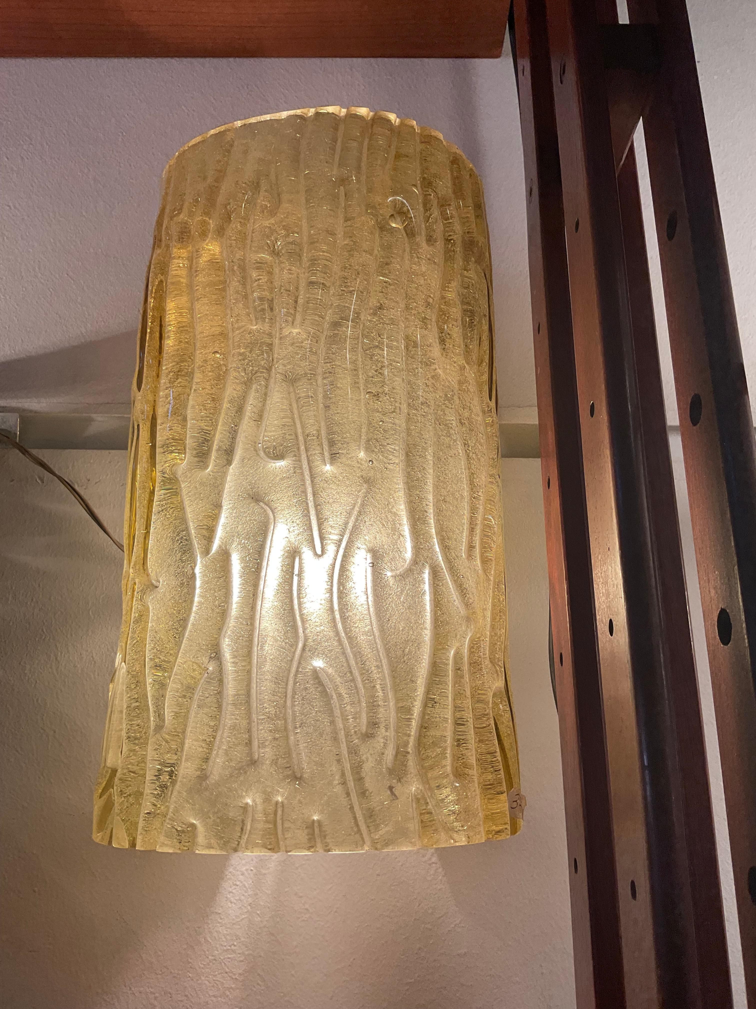 Other VENINI - Toni ZUCCHERI -  Pair Sconces - Gold Murano glass - Italy 1950. For Sale