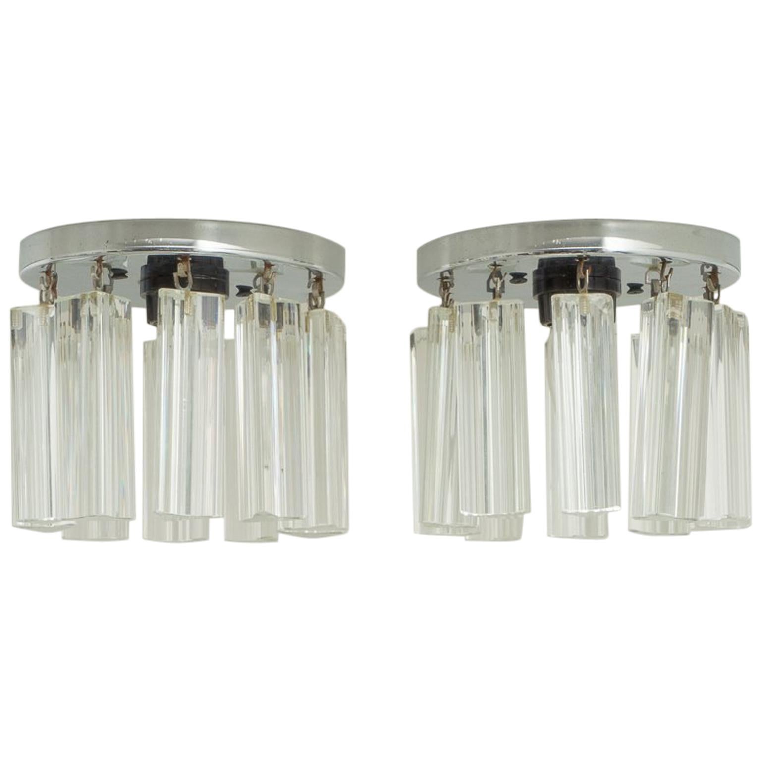 Coppia di lampadari a muro Venini in vendita