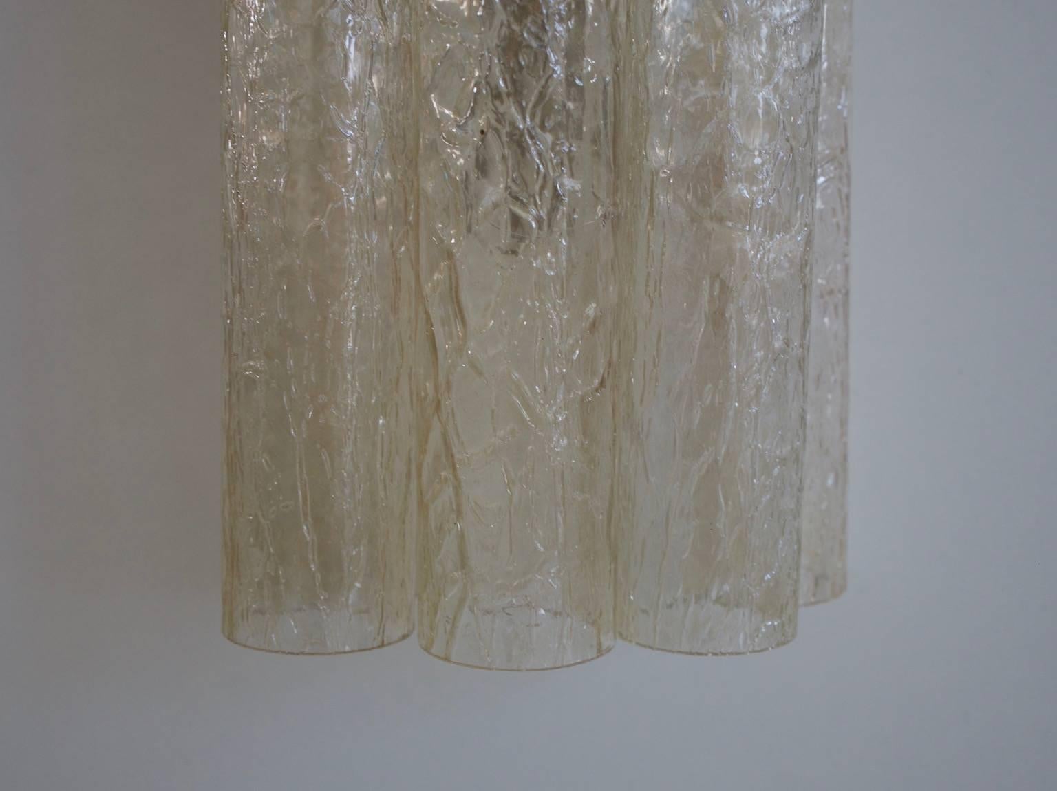 Mid-Century Modern Pair of Venini Murano Glass Tubular Wall Scones