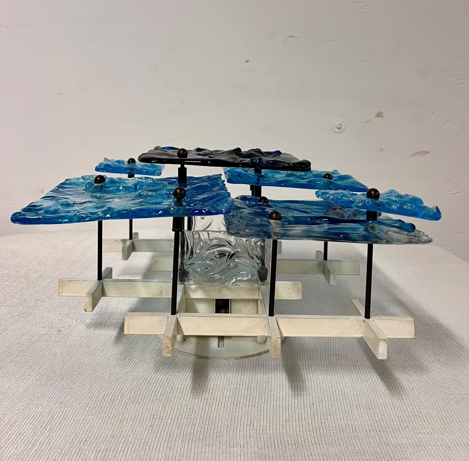 Pair of Venini Patchwork Murano Glass Sconces For Sale 2