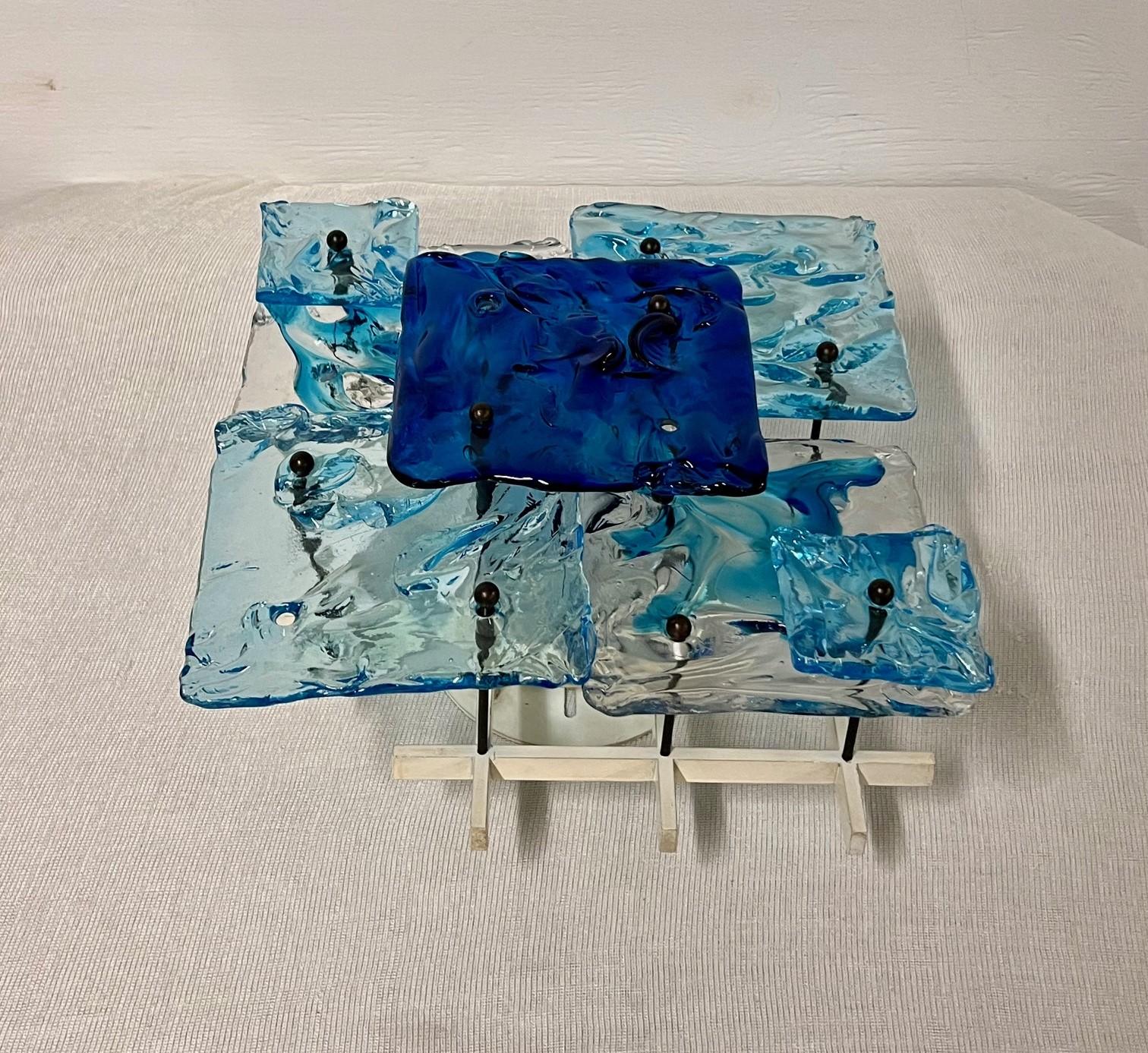 Pair of Venini Patchwork Murano Glass Sconces For Sale 4