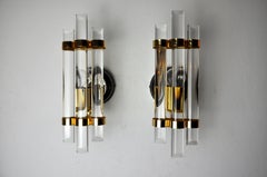 Pair of Venini Sconces in Talie Glass, 1970