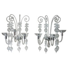 Pair of Venini Sconces Italy 1990