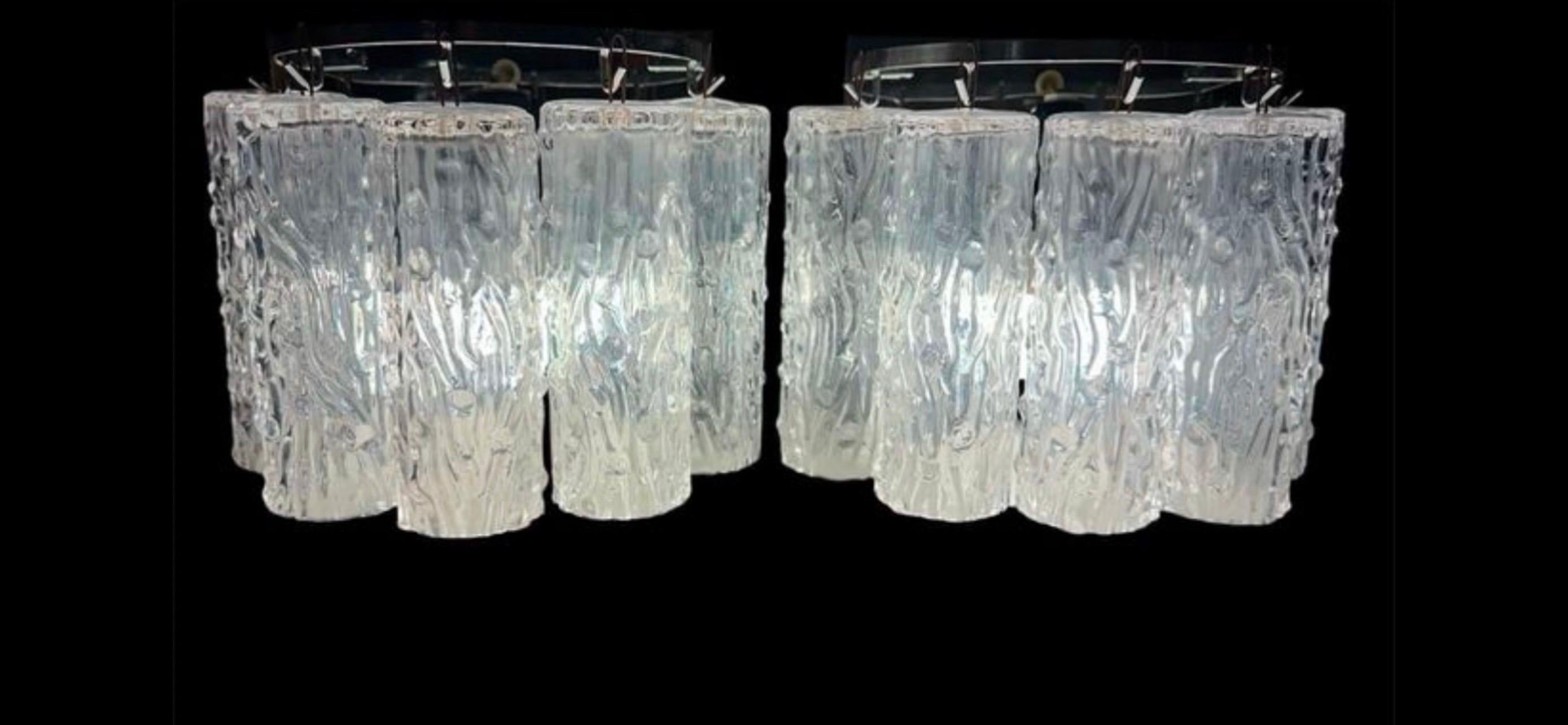 Ottone Pair of Venini Tronchi Sconces by Toni Zuccheri, 1970s in vendita