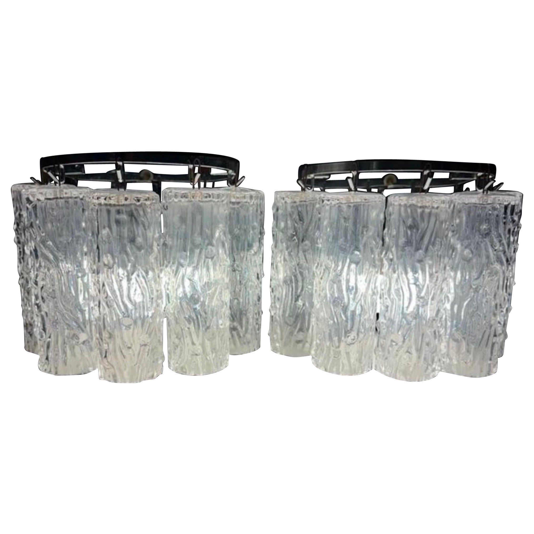 Pair of Venini Tronchi Sconces by Toni Zuccheri, 1970s in vendita