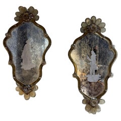 Pair of venitian mirrors circa 1960