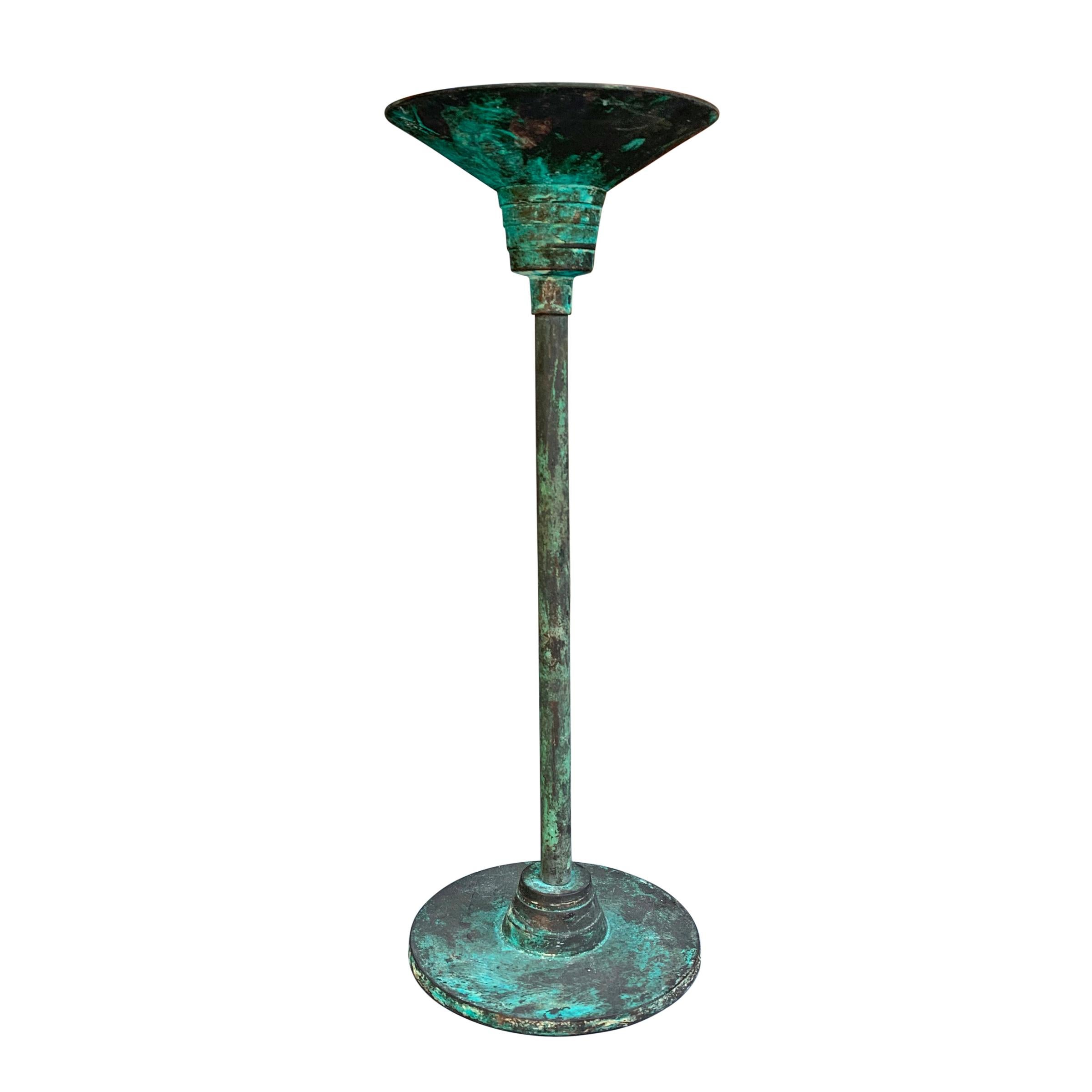 verdigris candle holder