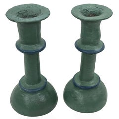 Pair of Verdigris Candlesticks