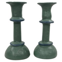 Pareja de Candeleros de Verdigris