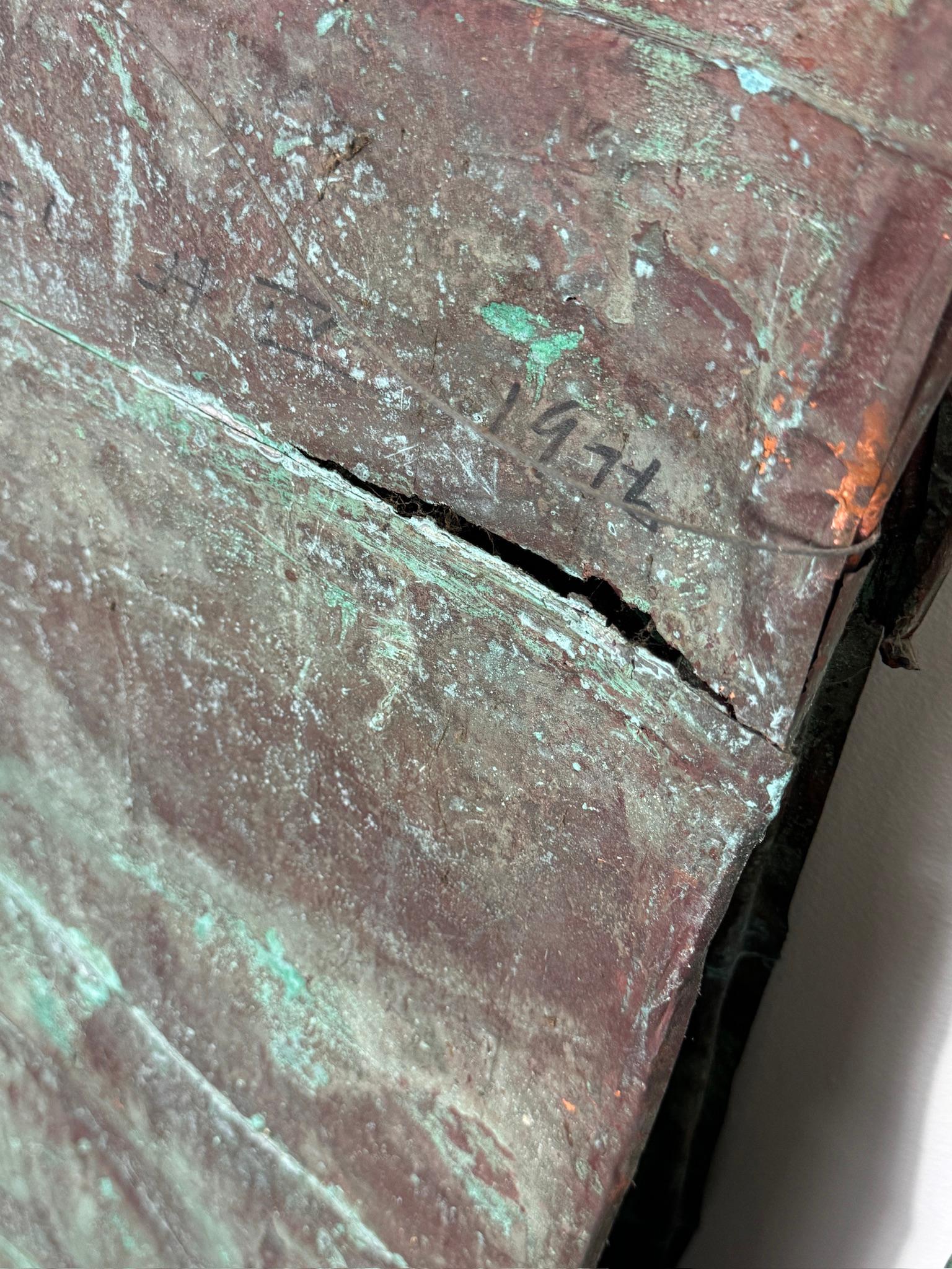 Pair of Verdigris Copper Wall Panel Relief Sculptures by Eugene Sturman 1970s For Sale 10