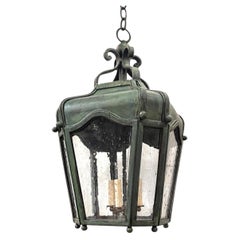 A Verdigris Iron Lantern