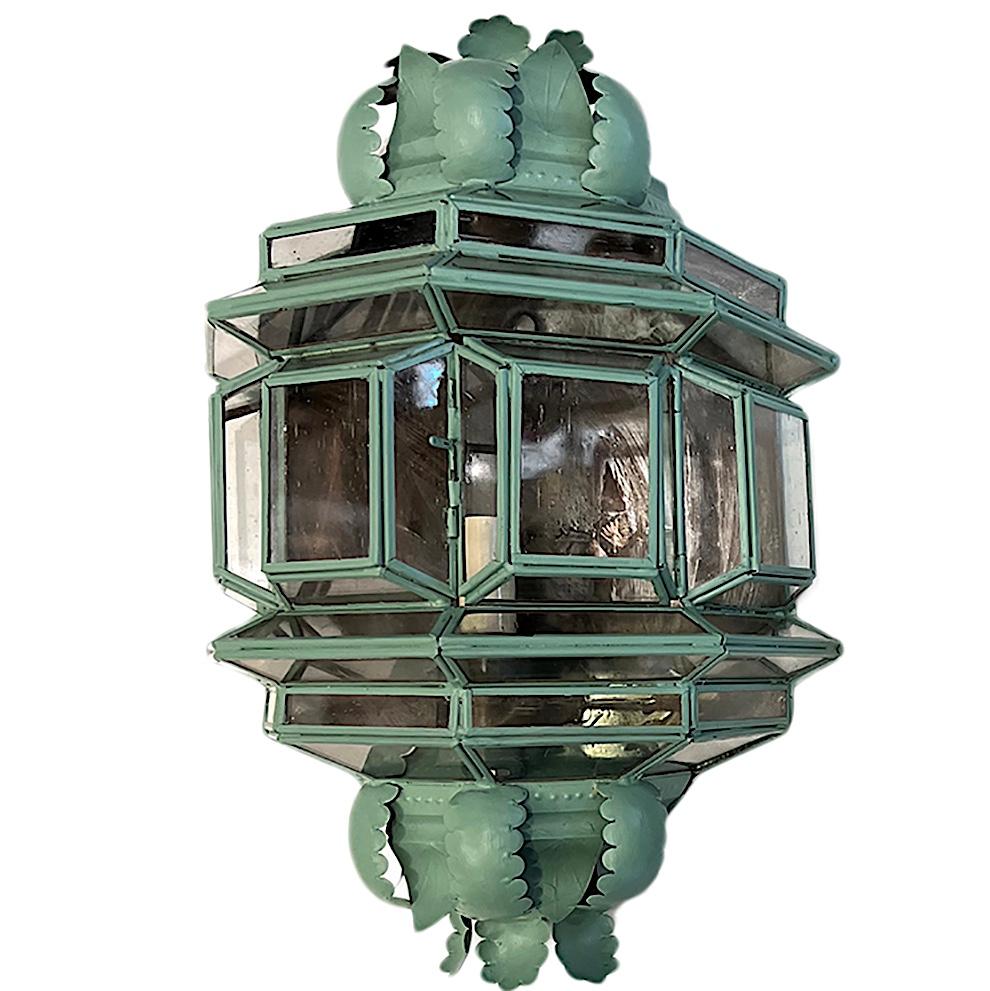 Pair of circa 1950's Venetian painted tole wall lanterns.

Measurements:
Height: 15.5