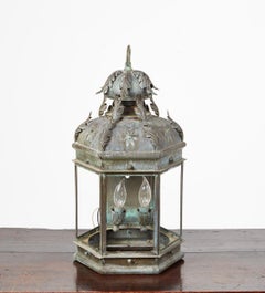 Pair of Verdigris Wall Lights