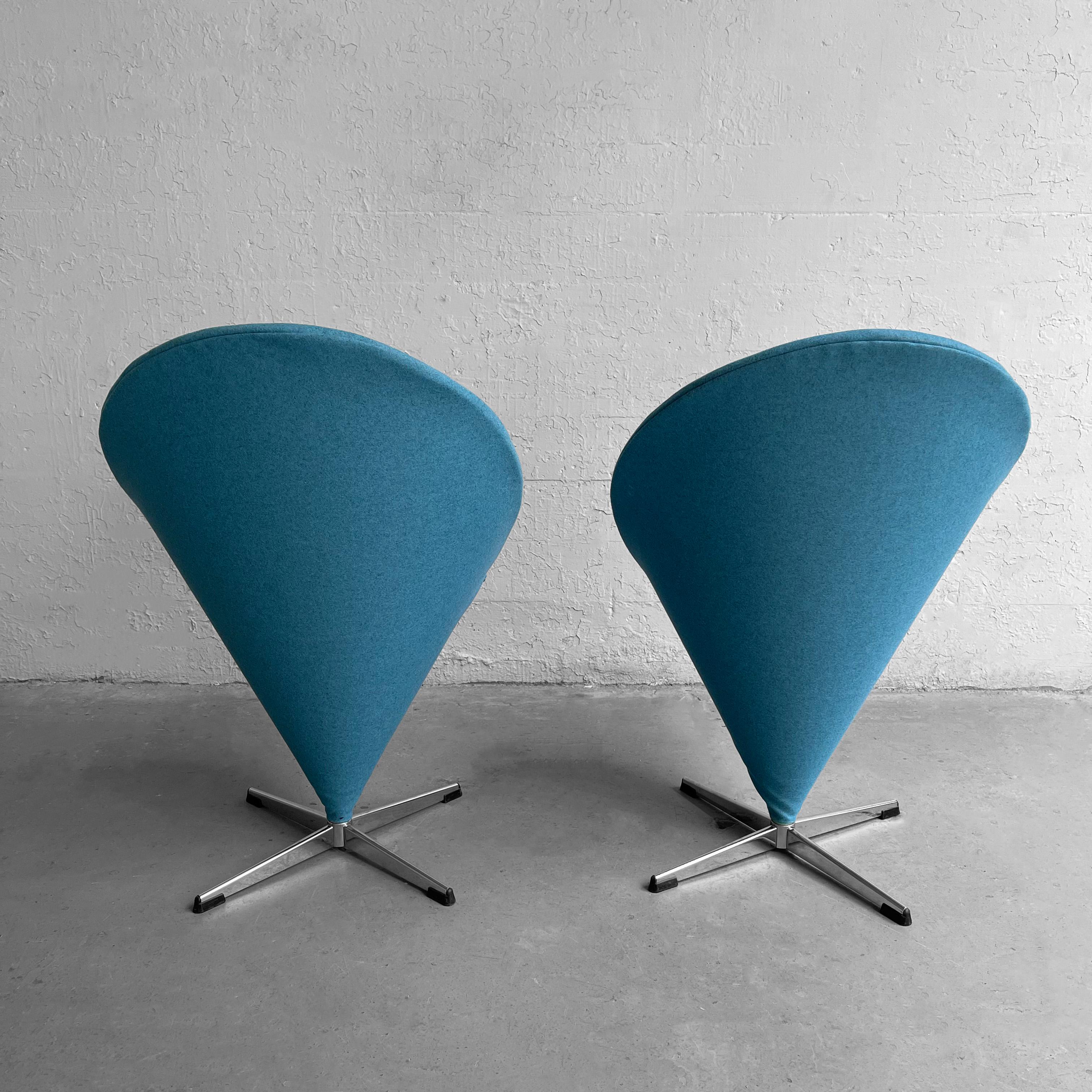 20th Century Pair of Verner Panton Cone Chairs
