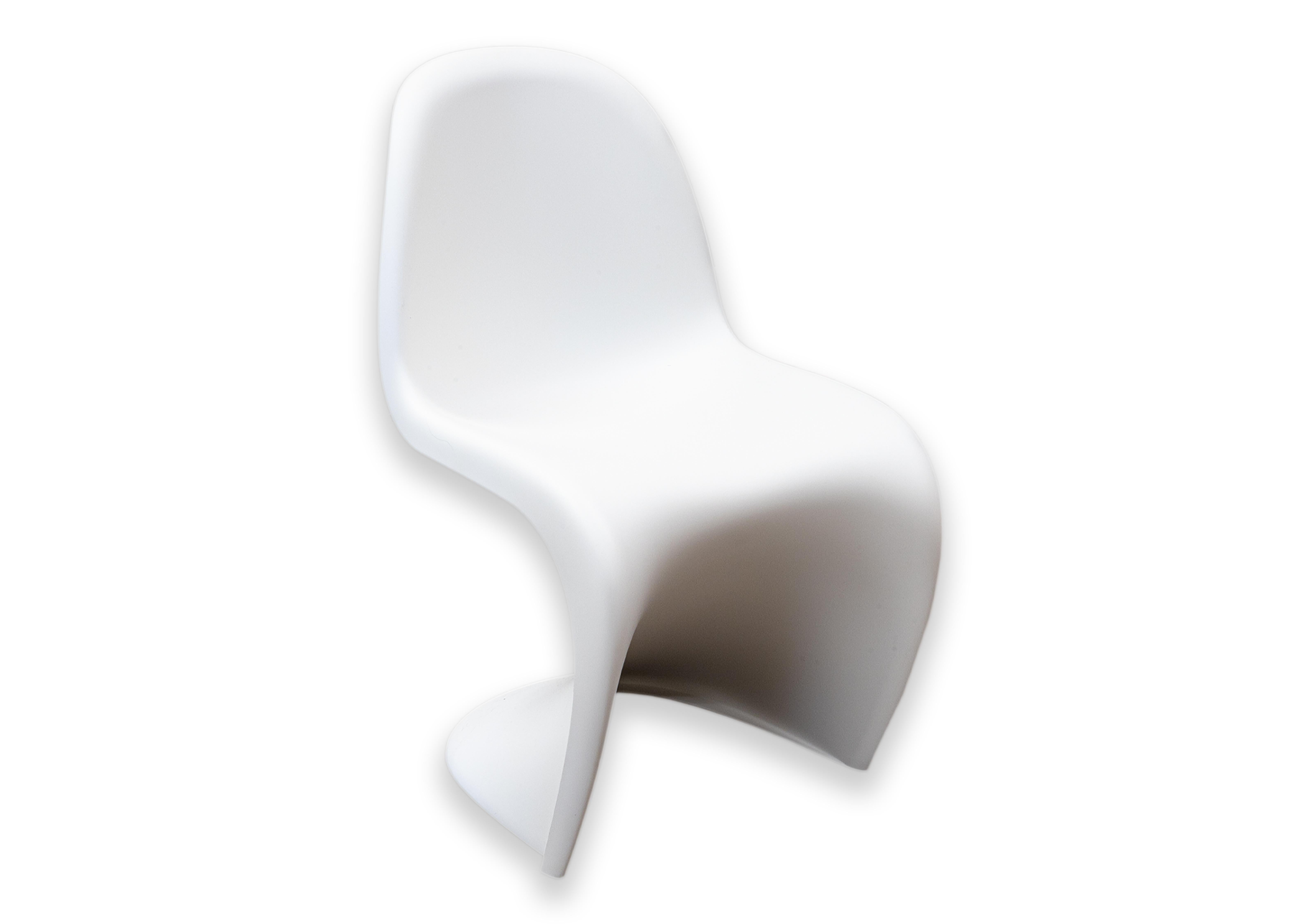 Paar Verner Panton Design Within Reach Vitra 727 Weiße Beistellstühle mit weißen Akzenten 3