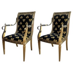 Pair of Versace for Cappelletti Cantu Armchairs. Italy, 1990's.