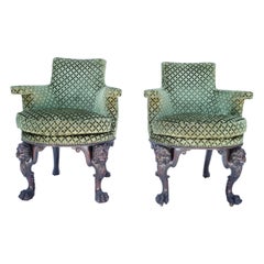 Pair of Very Fine 19th Century English Regency Armchairs