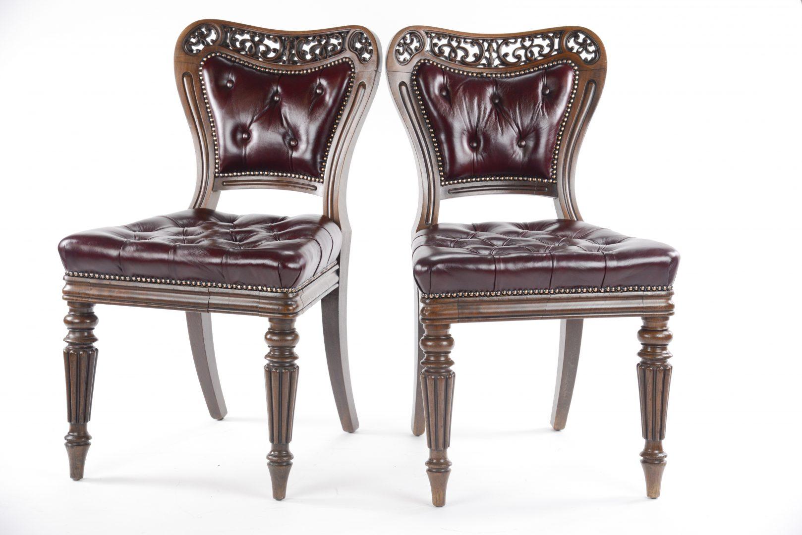 19th Century Pair of Very Fine George IV Library Chairs, Firmly Attributed to Gillows