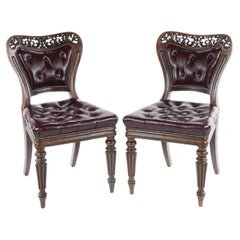 Pair of Very Fine George IV Library Chairs, Firmly Attributed to Gillows