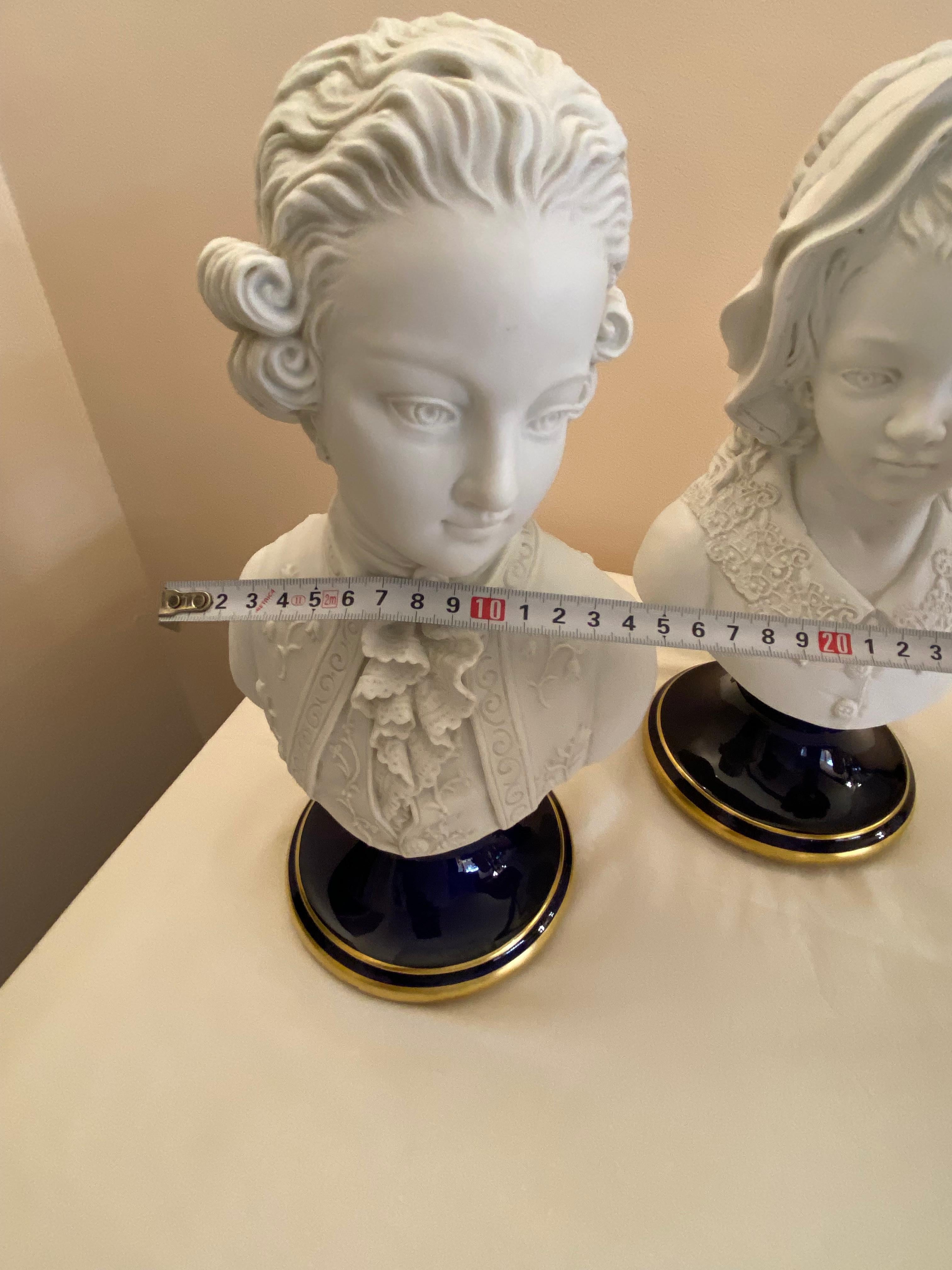 Pair of Very Fine Porcelain Figurines, Italian Production For Sale at