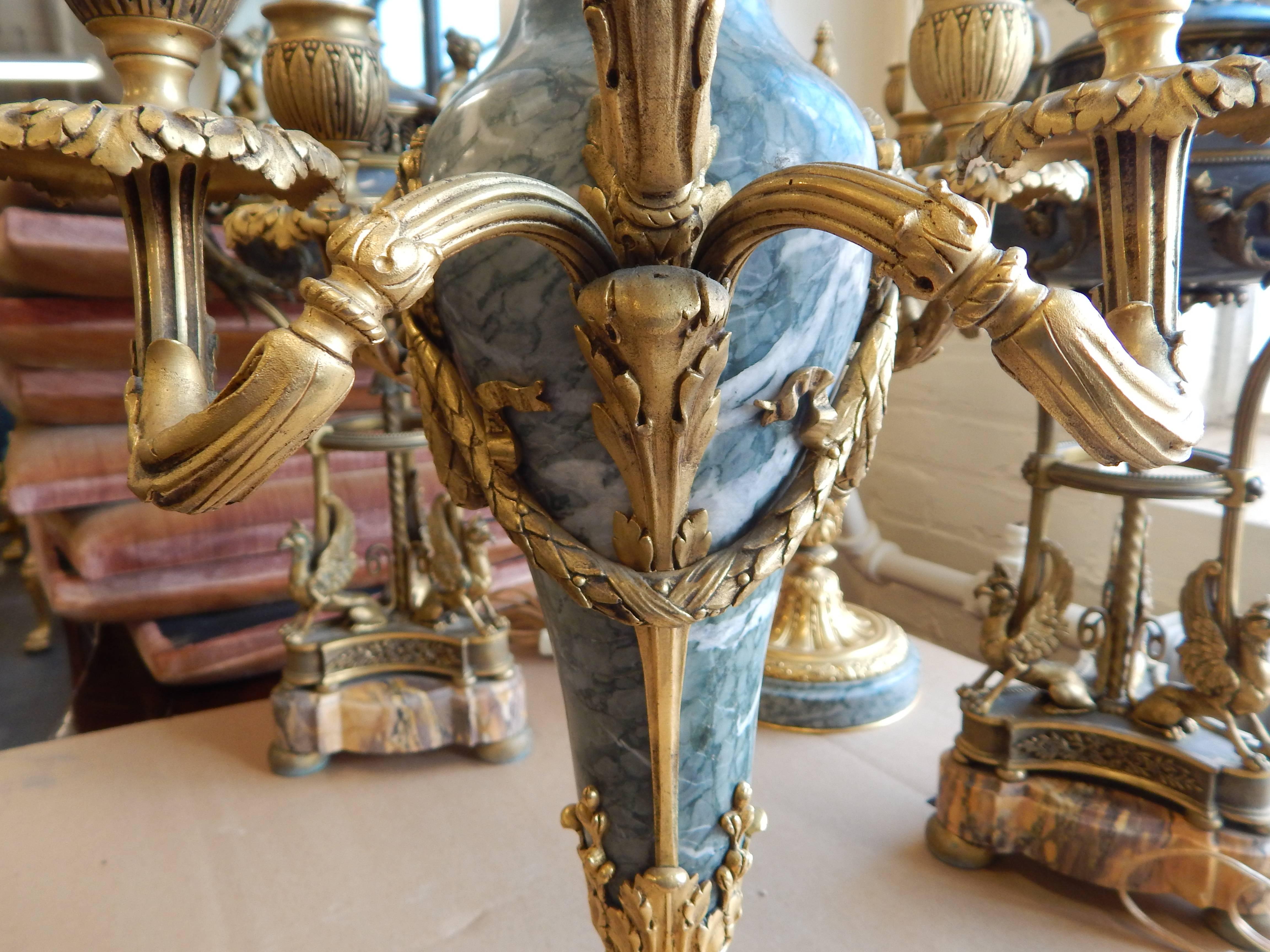 Pair of Very Fine Signed French, 19th Century Louis XVI Candelabras In Excellent Condition In Dallas, TX