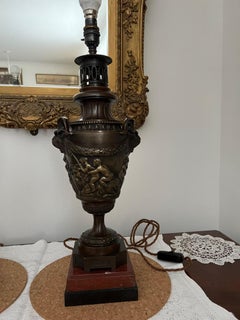 Pair Of Very Good Bronze Oil Lamps
