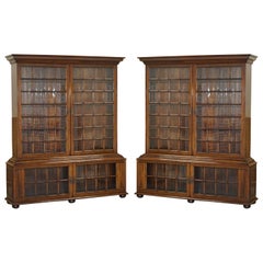 Vintage Pair of Very Important Samuel Pepys 1666 Large Library Bookcases After Original