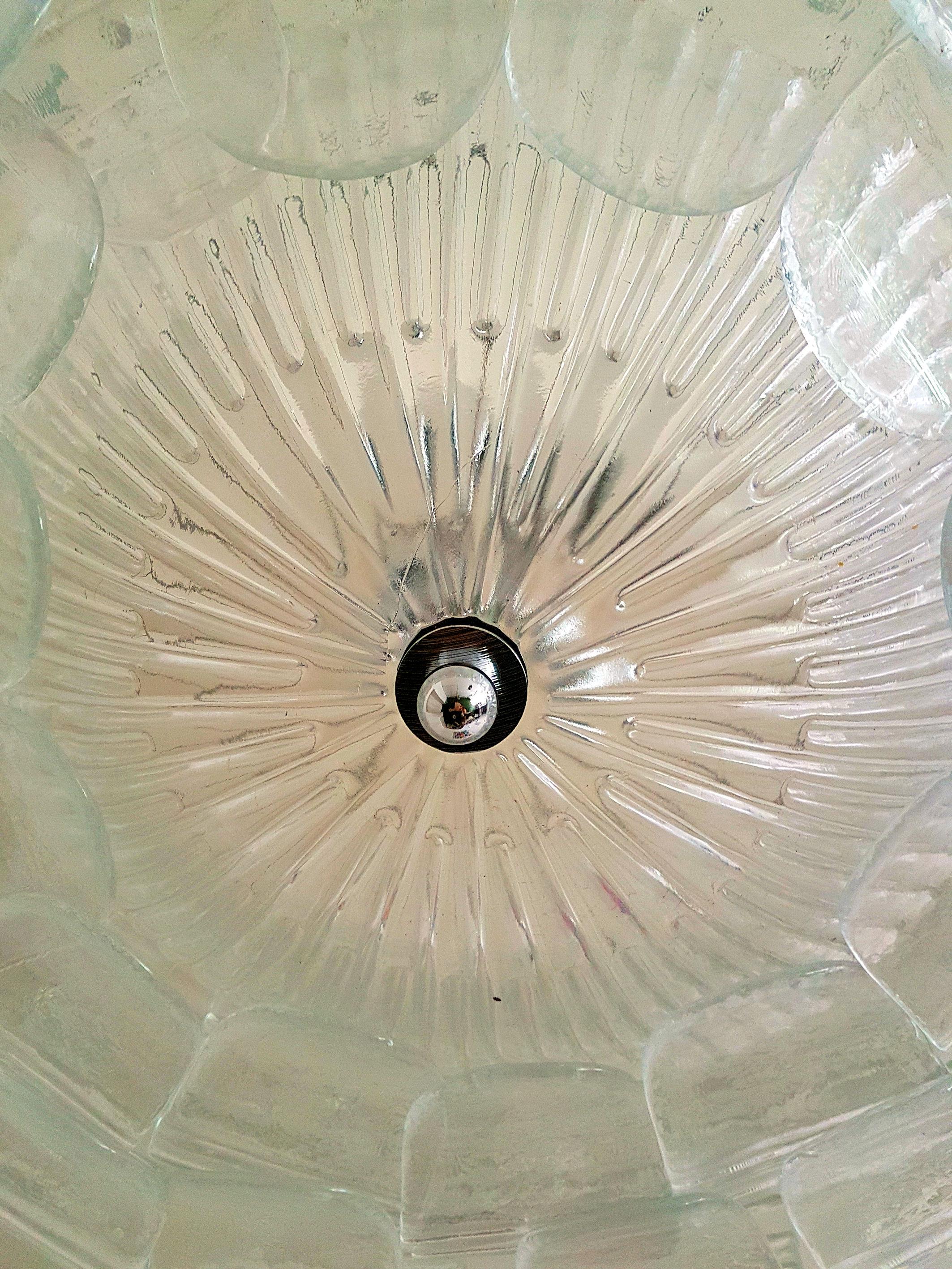 Very Large Clear Murano Glass Mid-Century Modern Chandelier by Barovier, 1970s 4