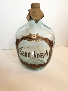 Pair of Very Large Hand Painted Wine Jars