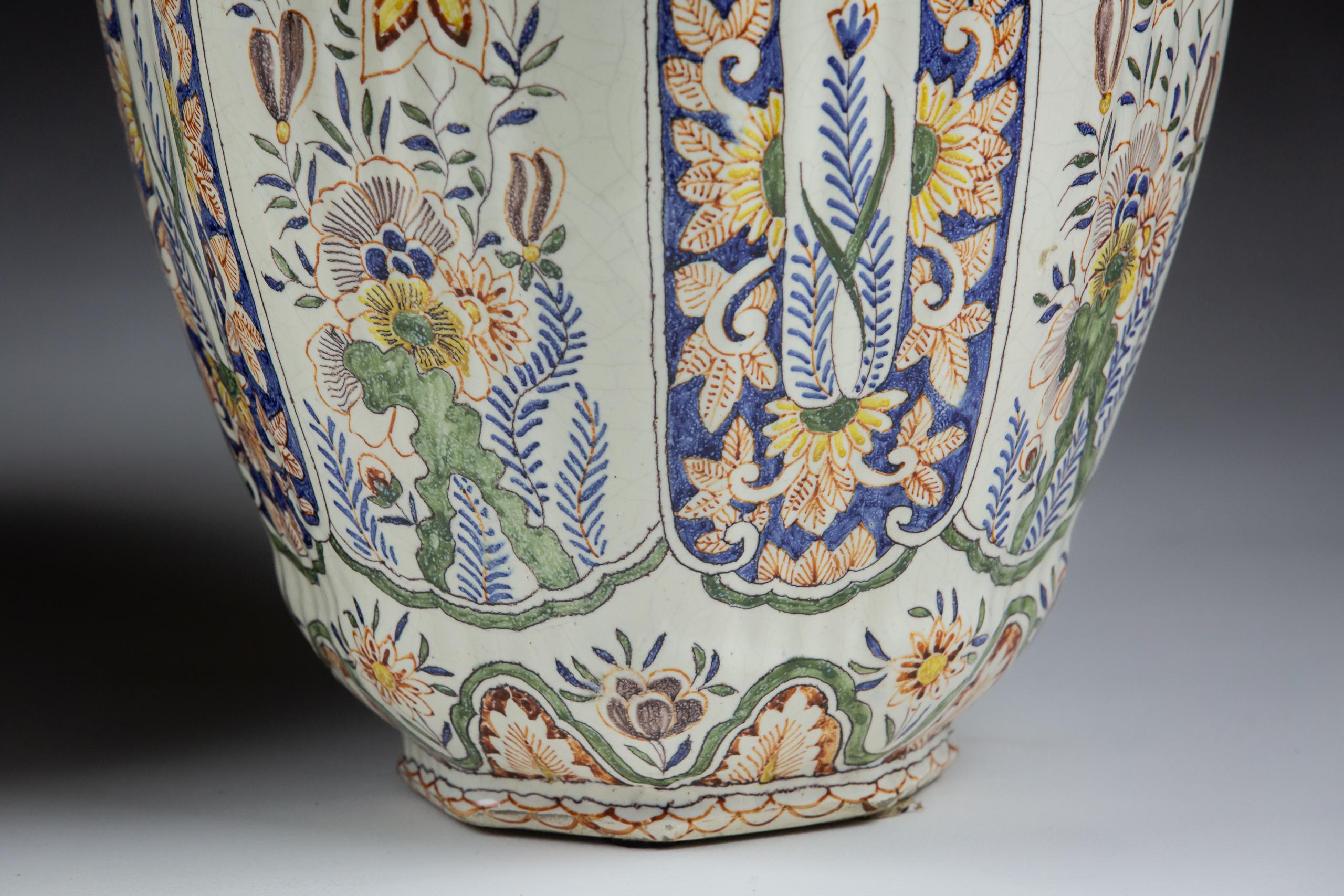 Pair of Very Large Late 19th Century Delft Covered Vase 5