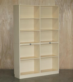 Pair of Very Large Open Bookcases with Twin Book Sorting Slip Shelves Must See