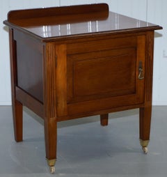 Pair of Very Large Oversized Solid Mahogany Bedside or Side Lamp Table Cupboards