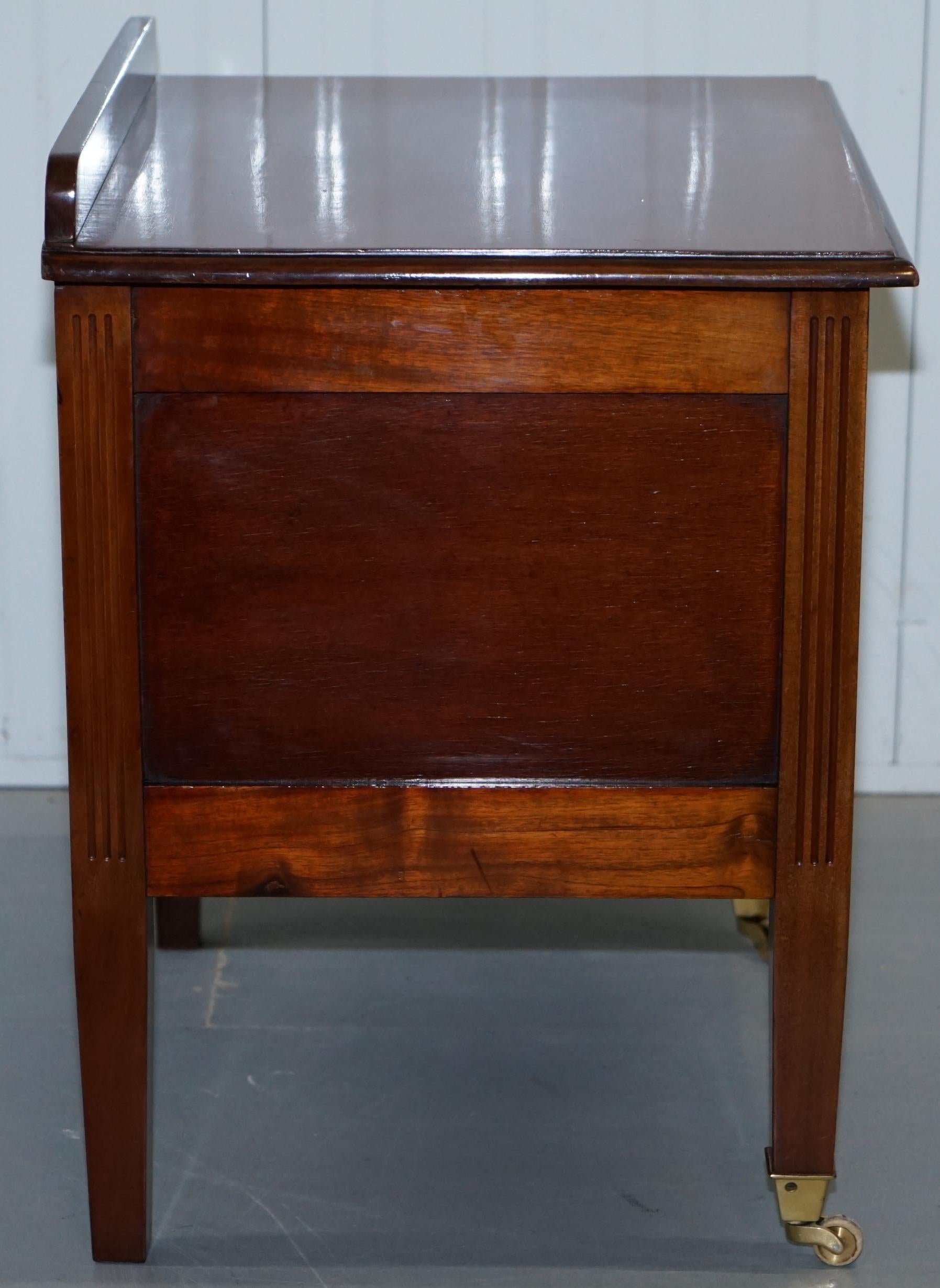 Pair of Very Large Oversized Solid Mahogany Bedside or Side Lamp Table Cupboards 1