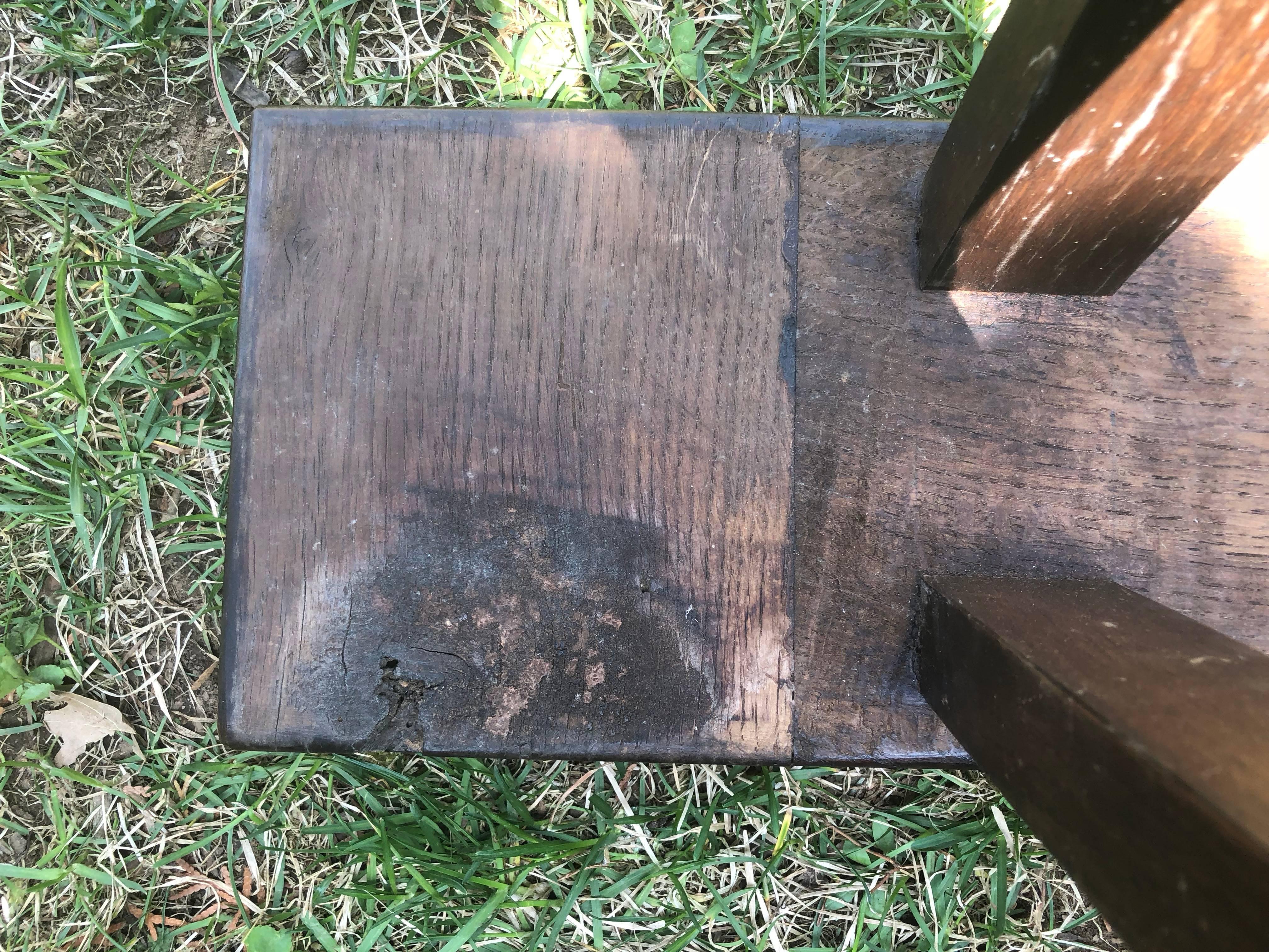 Pair of Very Long French Oak Benches 7