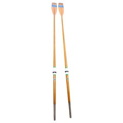 Pair of Very Long Racing Sculls or Oars from Eton College Windsor