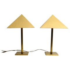 Pair of Very Rare Large 80s Regency Design Table Lamps by Vereinigte Werkstätten