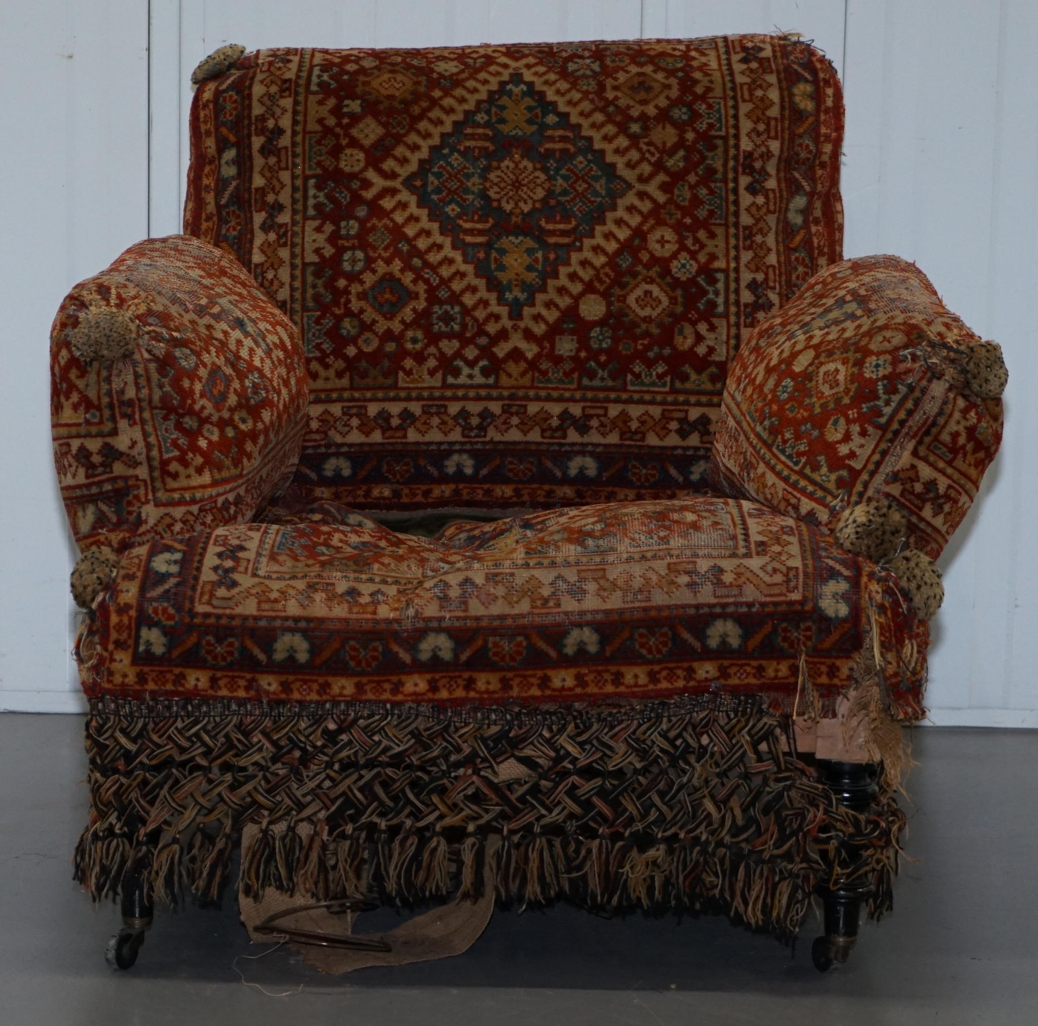 Paar sehr seltene Regency-Sessel um 1810-1820 mit Türkenarbeit im Angebot 9