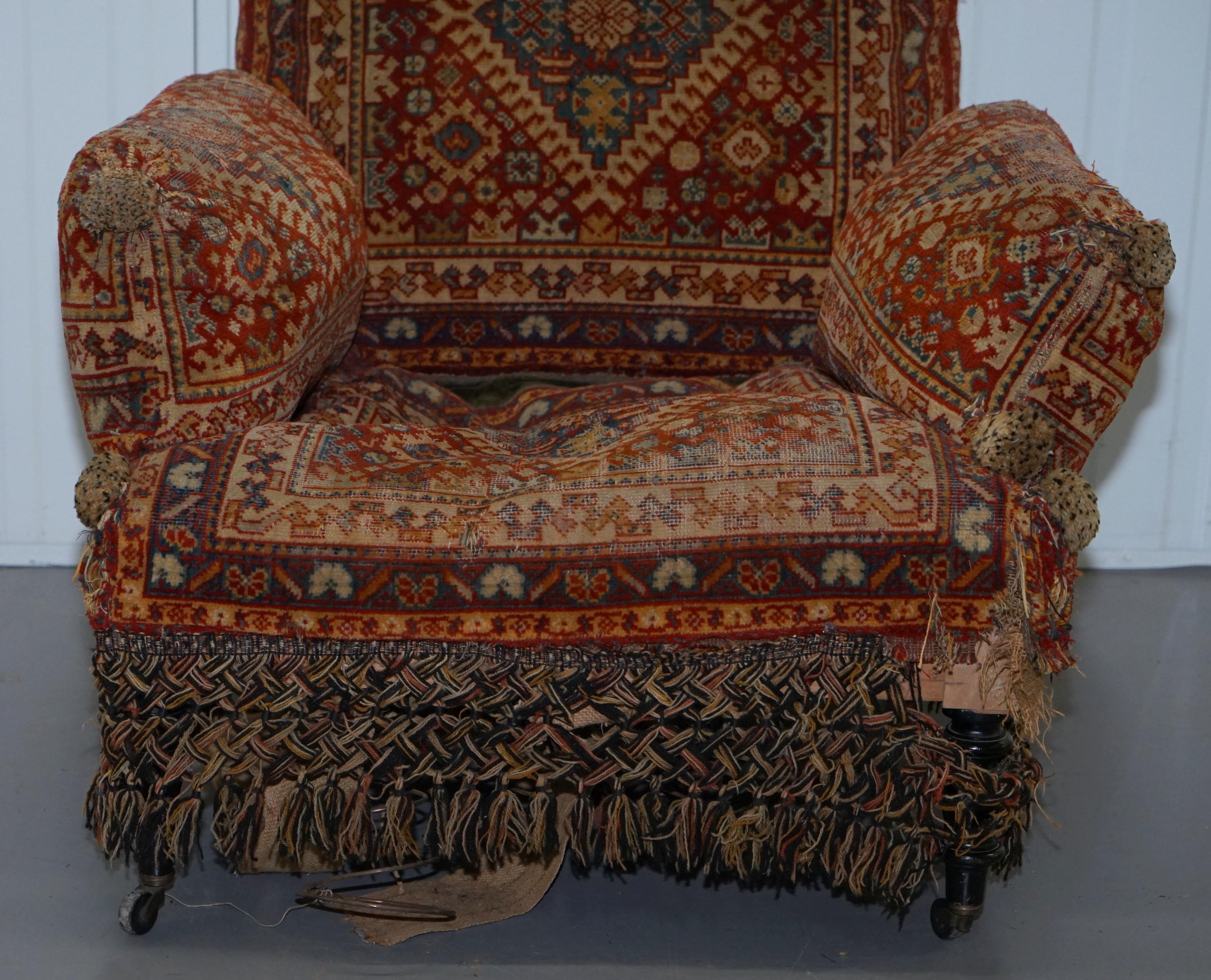 Paar sehr seltene Regency-Sessel um 1810-1820 mit Türkenarbeit im Angebot 12