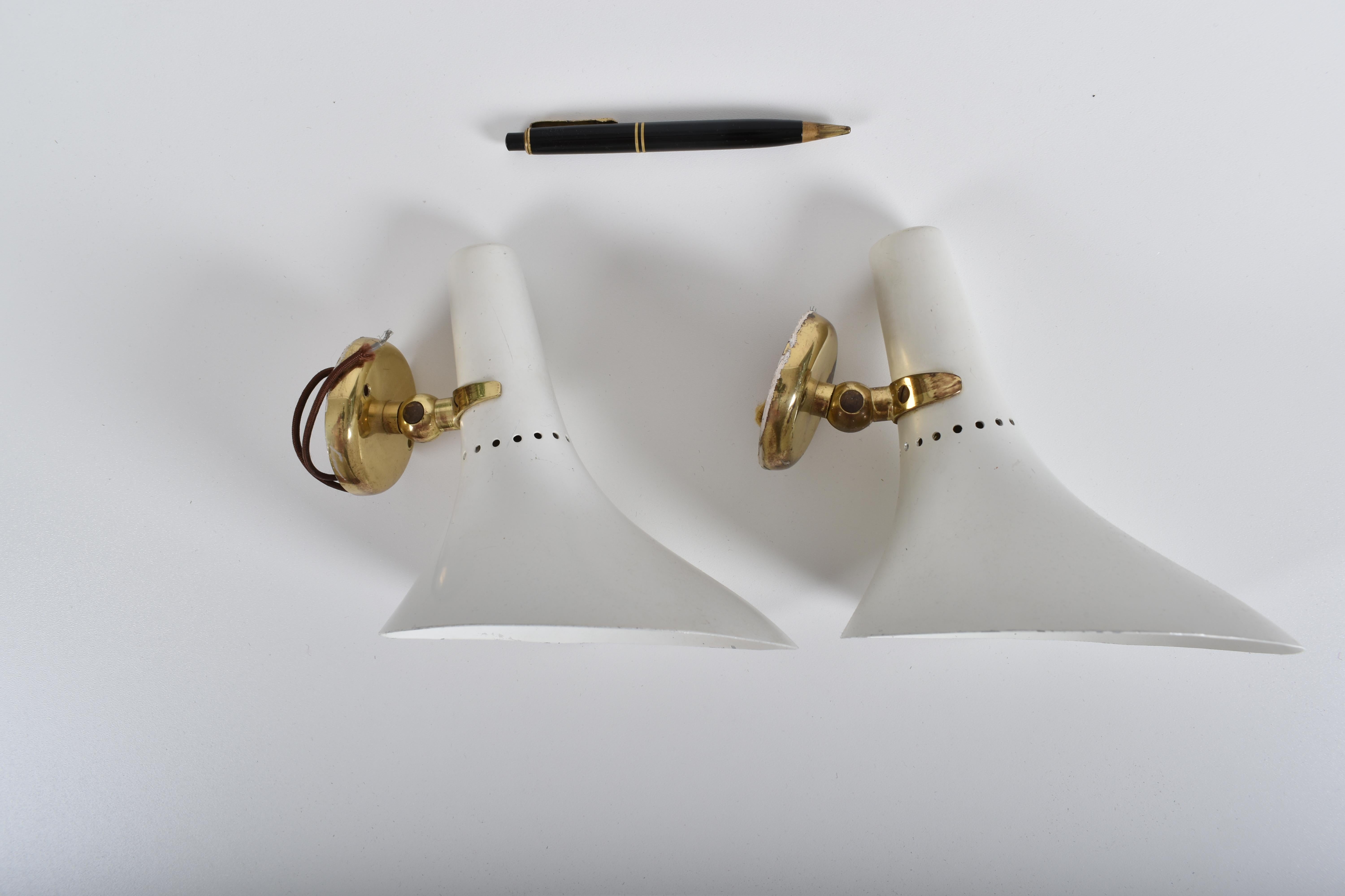 Pair Of Very Rare Sconces By Dr Moor, Bag Turgi, 1950, Switzerland For Sale 6