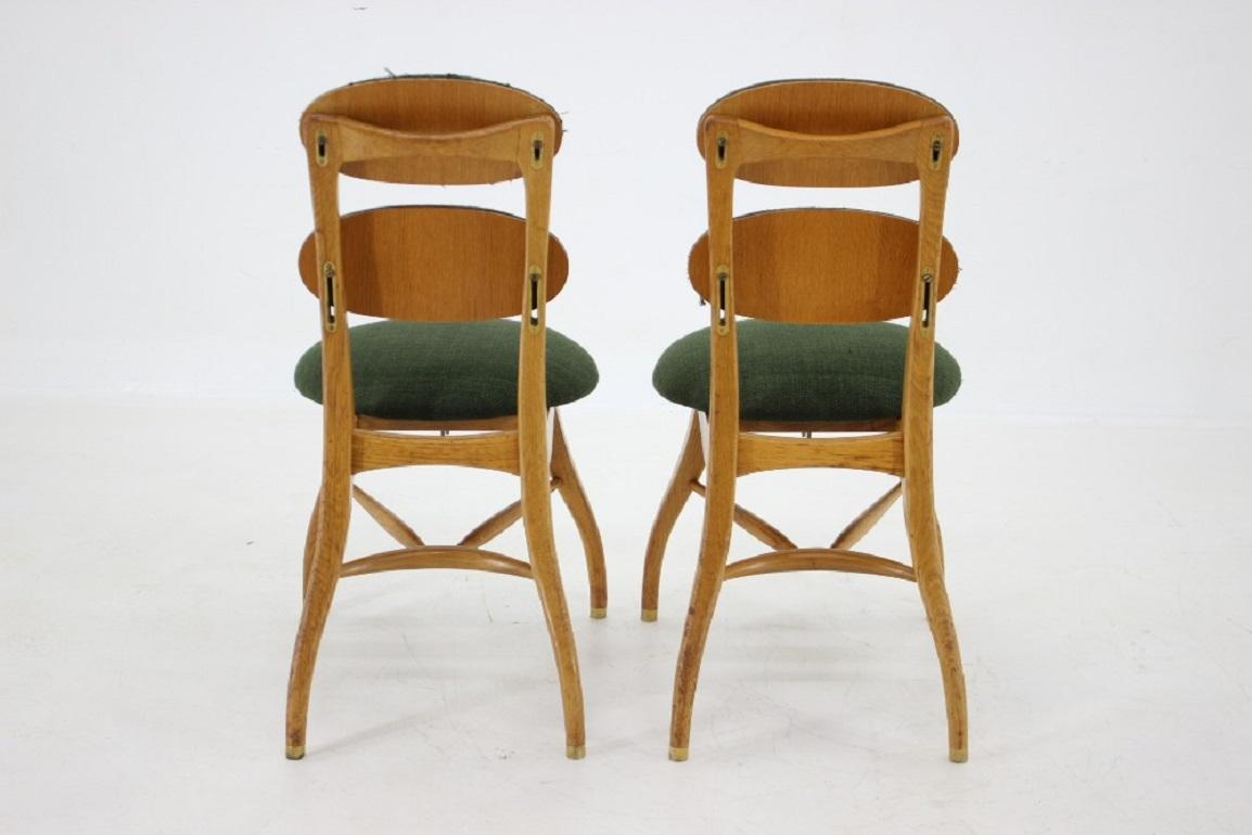 Brass Pair of Very Rare Vilhelm Lauritzen Music Chair , Denmark For Sale