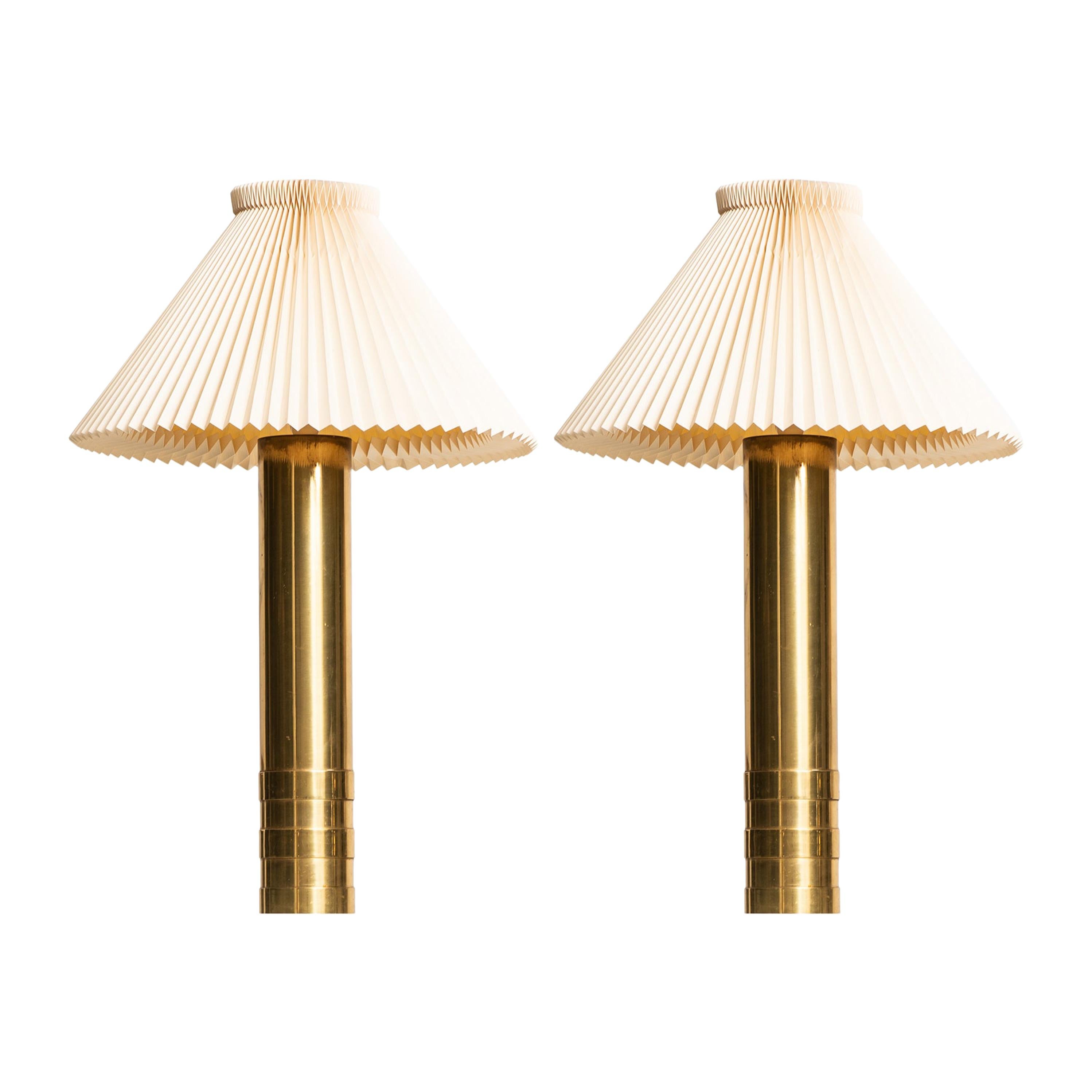 Pair of Very Tall Table Lamps Produced in Sweden