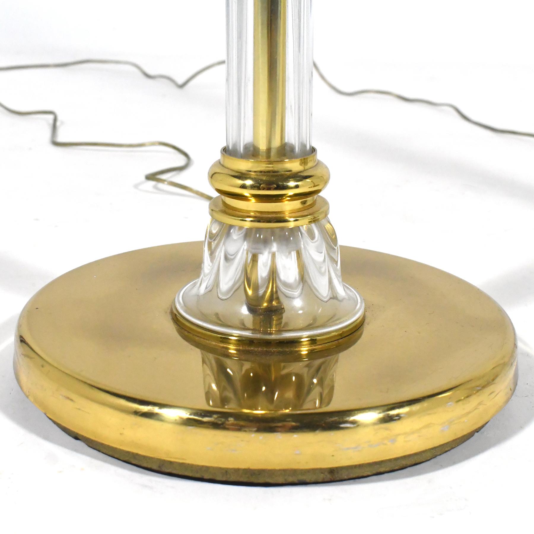 Pair of Vetri Artistica Murano Glass and Brass Torchiers In Good Condition For Sale In Highland, IN
